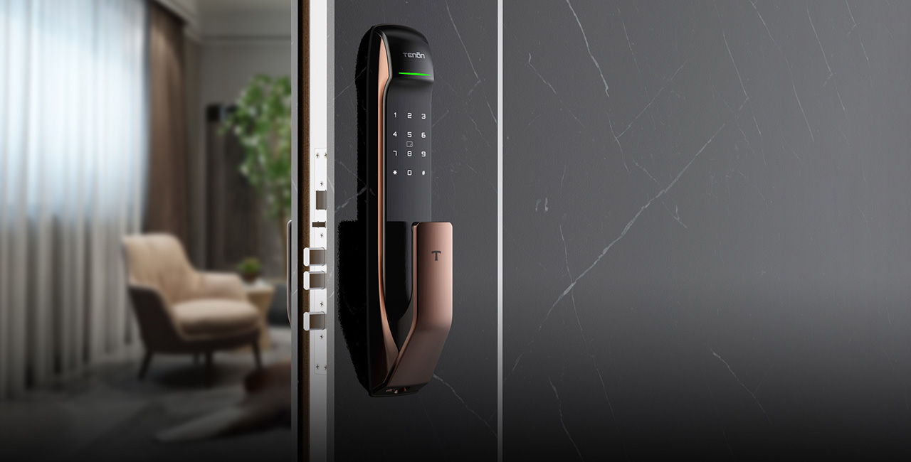 Cerradura inteligente automática push - pull sin llave para la residencia tuya