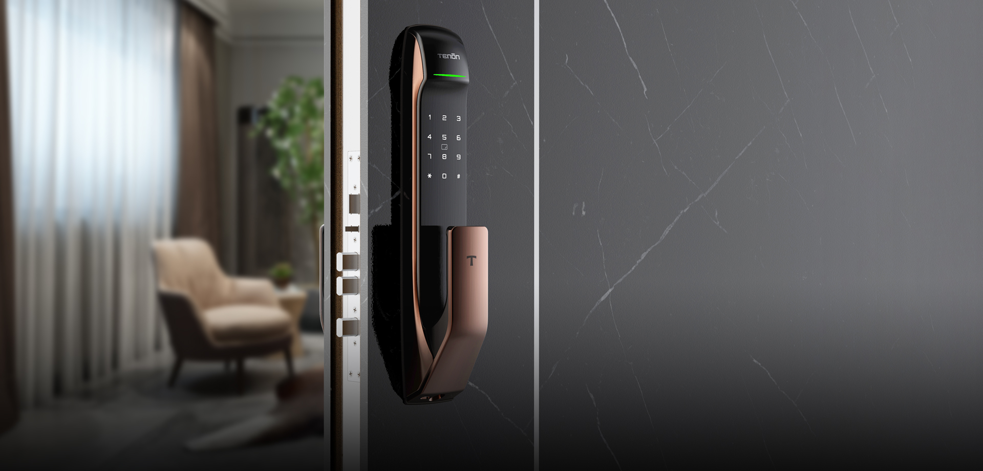 Cerradura automática de puerta inteligente para registrar su buena vida